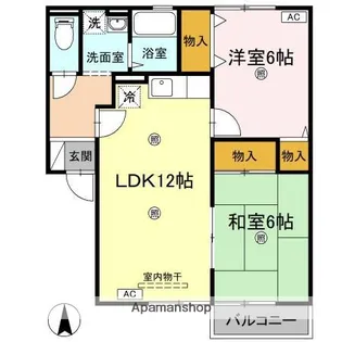 セジュール西余戸 A棟【2階】の間取り
