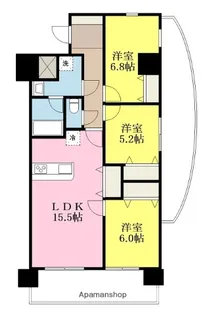 ブライムタワー古川【201号室】の間取り
