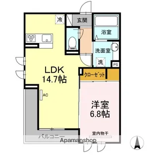 K.K.コスモス【305号室】の間取り