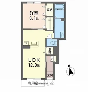 アリビオ・K【105号室】の間取り