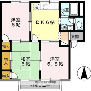 ルミエール22 B棟【B101号室】の間取り