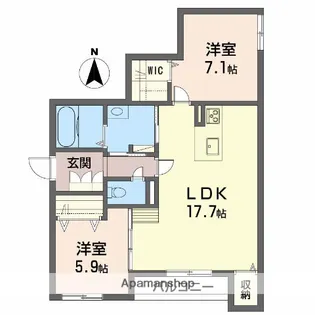 シャーメゾンクオリスタ【3階】の間取り