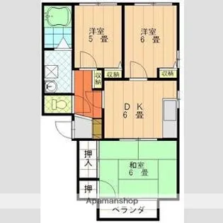 フレグランス枝松 A棟【1階】の間取り