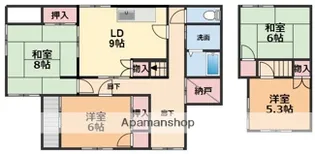 愛媛県松山市河野中須賀【一戸建】の間取り