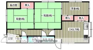 愛媛県松山市住吉2丁目【一戸建】の間取り