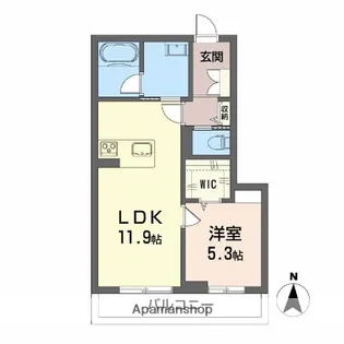 シャーメゾン セルディーナ【2階】の間取り