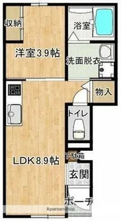 エルミタージュ【1階】の間取り