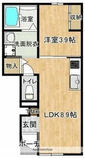 エルミタージュ【1階】の間取り