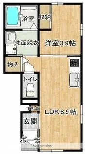 エルミタージュ【1階】の間取り