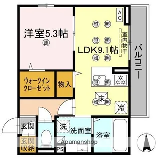 グレイス北持田【1階】の間取り