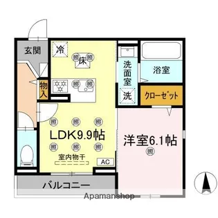 グレイス北持田【1階】の間取り