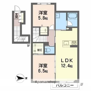 シャーメゾン椿【2階】の間取り