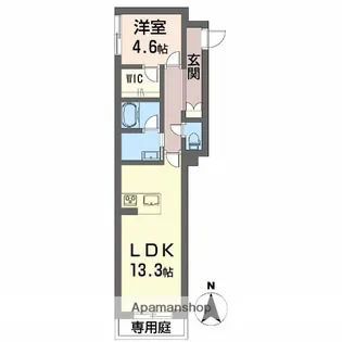 シャーメゾン萱町【1階】の間取り