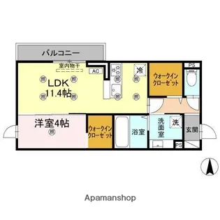 クランツ古川西A棟【3階】の間取り