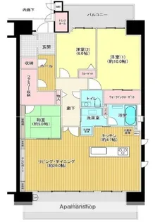 クレアホームズ岩崎 ザ・プレミアム【10階】の間取り