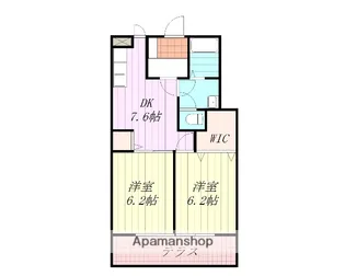 ニック垣生2【1階】の間取り