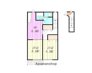 ニック垣生2【2階】の間取り