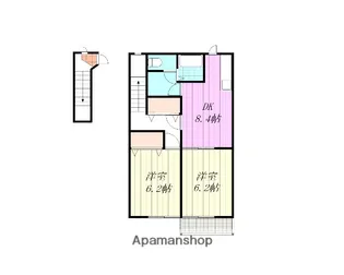 ニック垣生2【2階】の間取り