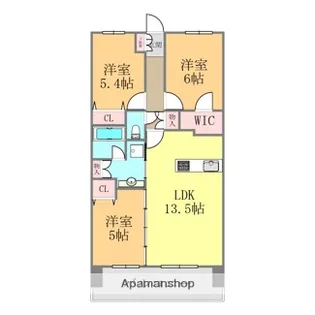 ラルステージ古川西【1202号室】の間取り