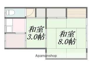 中矢アパート【2-3号室】の間取り