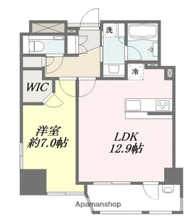 クレアホームズ松山大街道ザ・プレミアム【201号室】の間取り