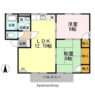カーサ・フォンテーヌ C棟【2階】の間取り