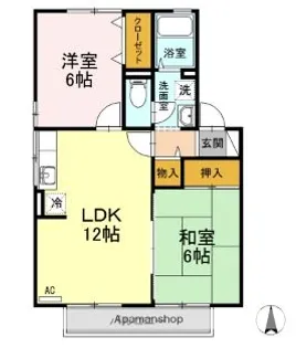 ガーデンコート B棟【2階】の間取り
