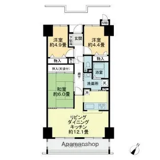 サーパス三津壱番館【12階】の間取り