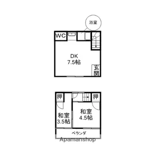 愛媛県松山市宮西3丁目【一戸建】の間取り