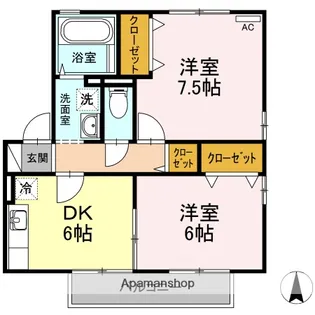 リビングタウン北土居 H棟【2階】の間取り