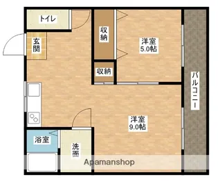 パークサイド上田【3階】の間取り