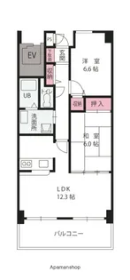 スカール道後【9階】の間取り
