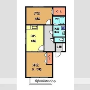 Gクレフ【1階】の間取り