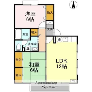 ヴィレッジコート【2階】の間取り