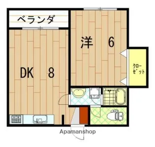 ロイヤルサンタ北久米【3階】の間取り
