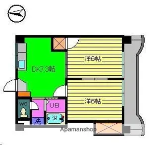 亀田ビル【2階】の間取り