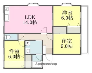 スプリエ道後【202号室】の間取り