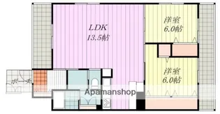 ヴァン・ヴィヴァン三番町【201号室】の間取り