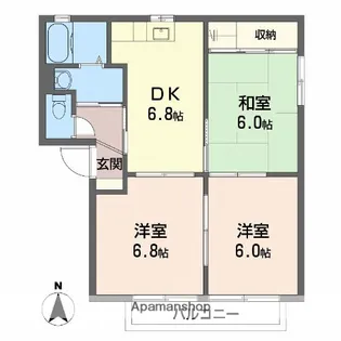 バリュージュM・M【2階】の間取り