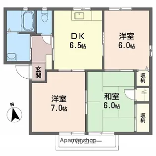 ピュアタウン A棟【2階】の間取り