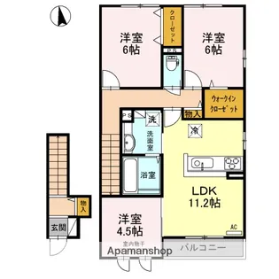ル リアン【2階】の間取り