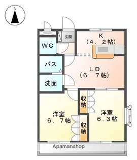 フィールドハイツM【2階】の間取り
