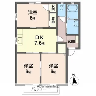 ディアス星乃岡・【2階】の間取り