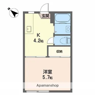 コーポ渡部【1階】の間取り