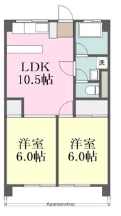 第二グランディール村瀬【203号室】の間取り