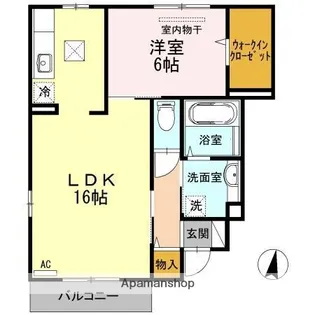 ウィット三津【1階】の間取り