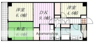 チュリス松山【10階】の間取り