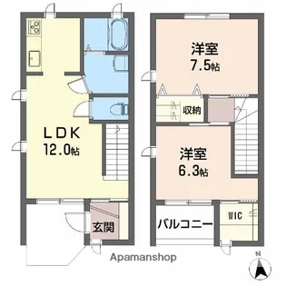MATSUMOMENT上市【2号室】の間取り