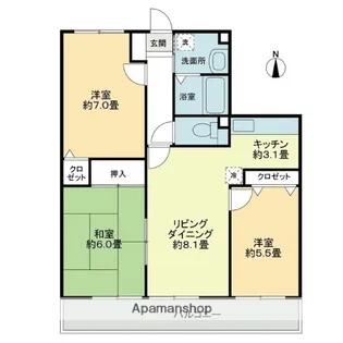 フォブール平井【203号室】の間取り