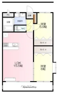 ジュネス西石井【2階】の間取り
